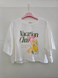 Cropped T-Shirt Oversize Vacation Club