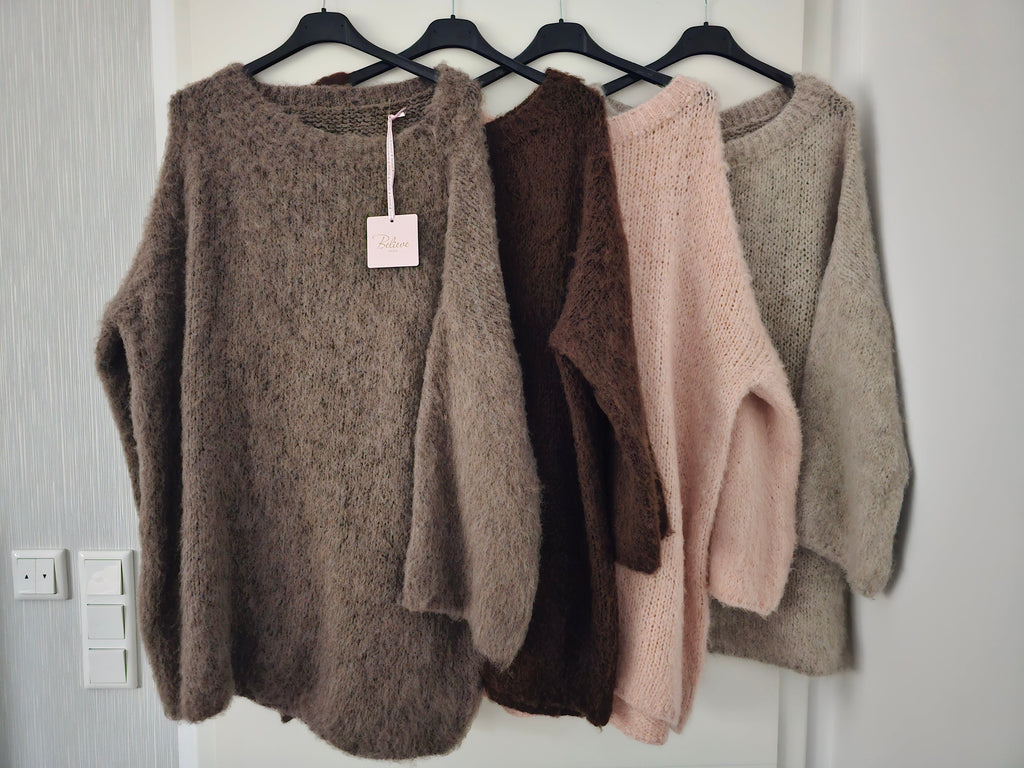 Pulloverkleid Flauschi versch. Farben